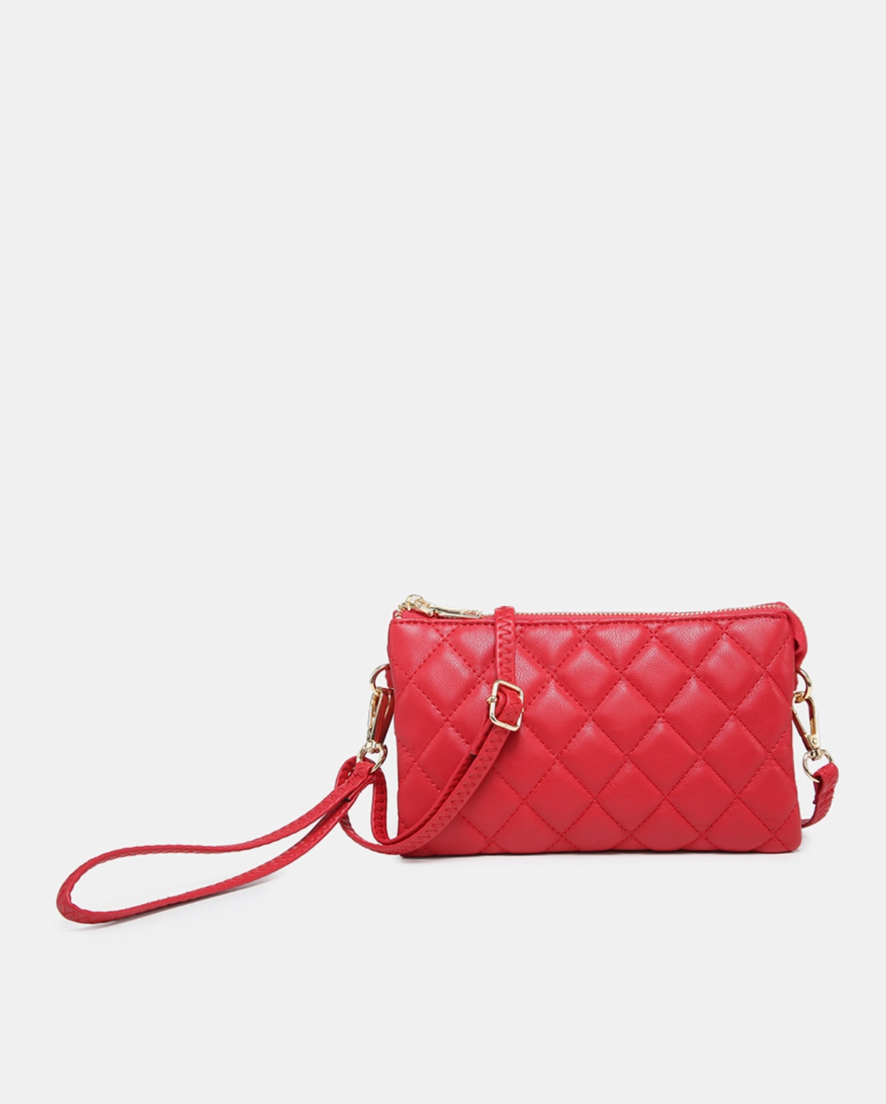 Riley Quilted Crossbody/Wristlet - Red