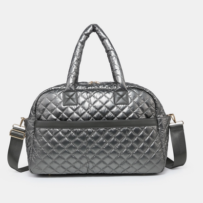 Mills Quilted Nylon Weekender -  Gunmetal