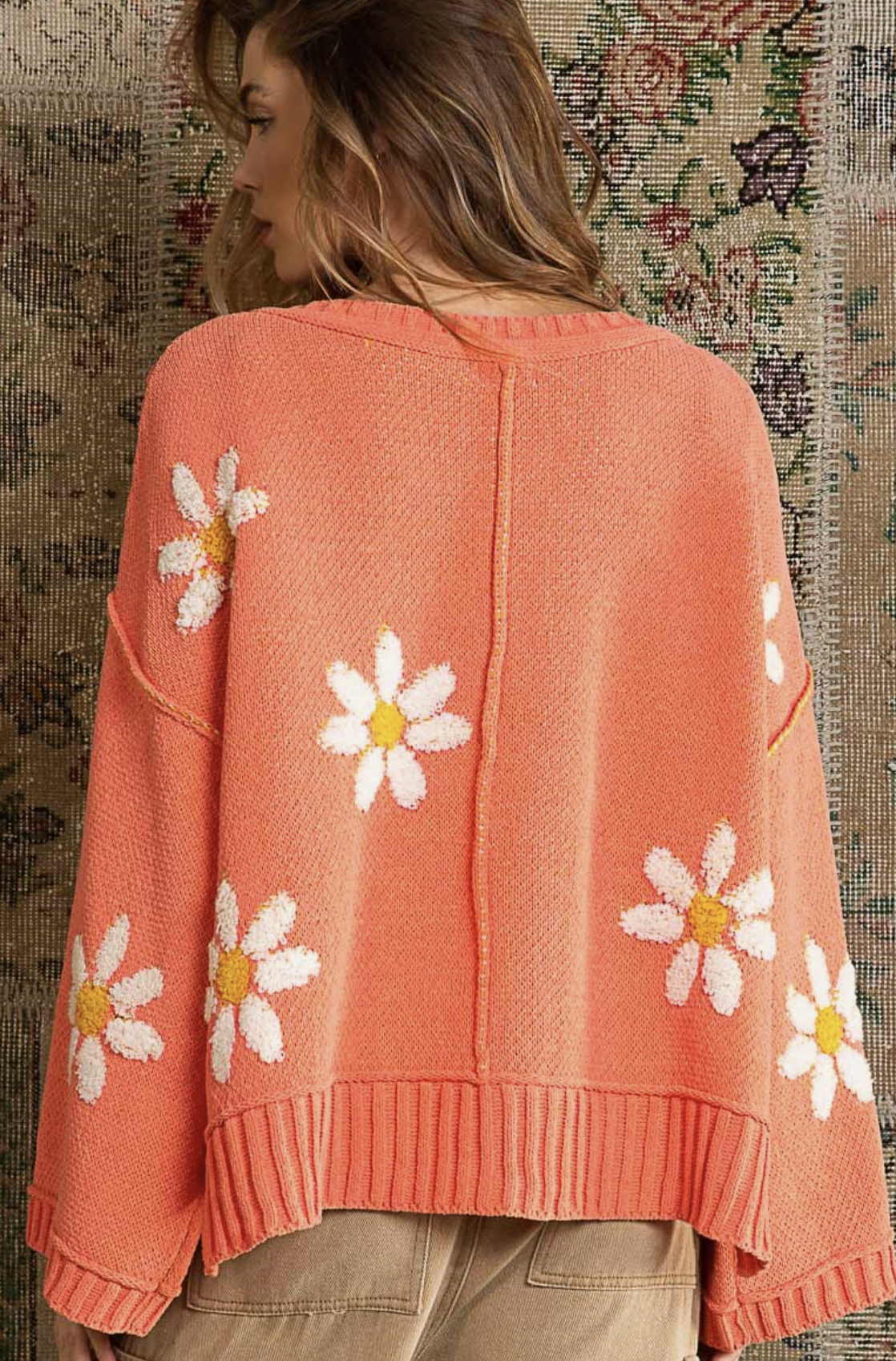Brandy Floral Chenille Sweater