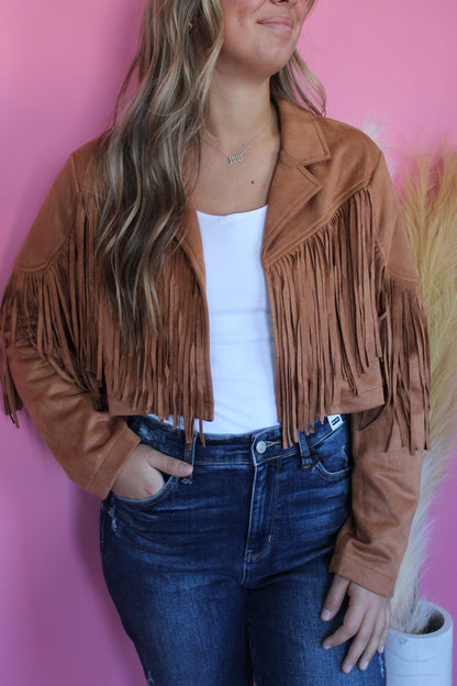 Weekend Ready Fringe Crop Jacket