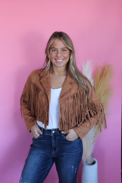 Weekend Ready Fringe Crop Jacket