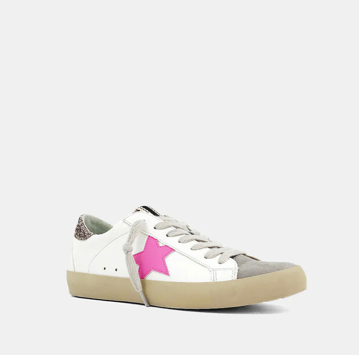 Paris Light Grey W Pink Sneakers- SHU SHOP