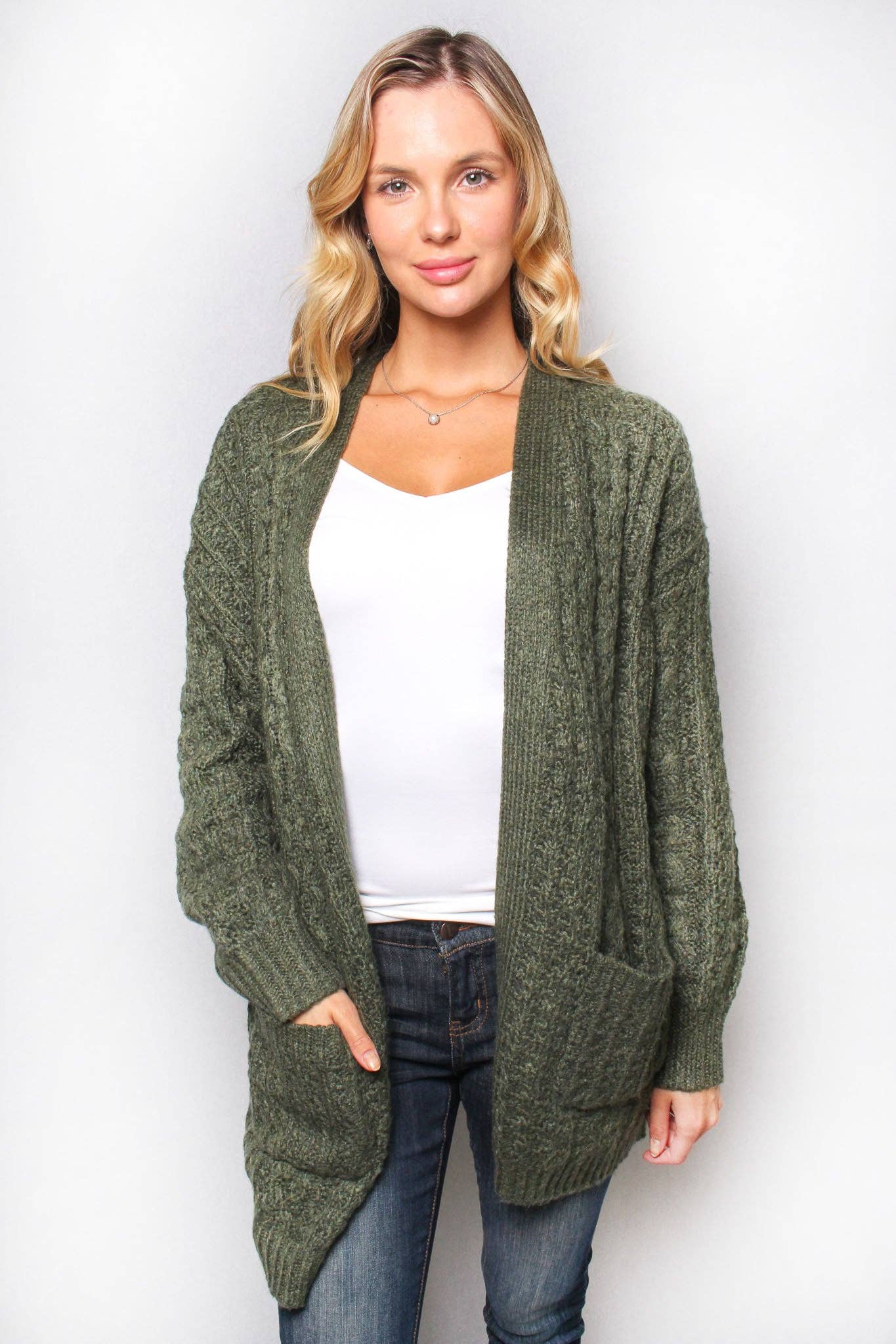Callee Knit Cardigan - Olive