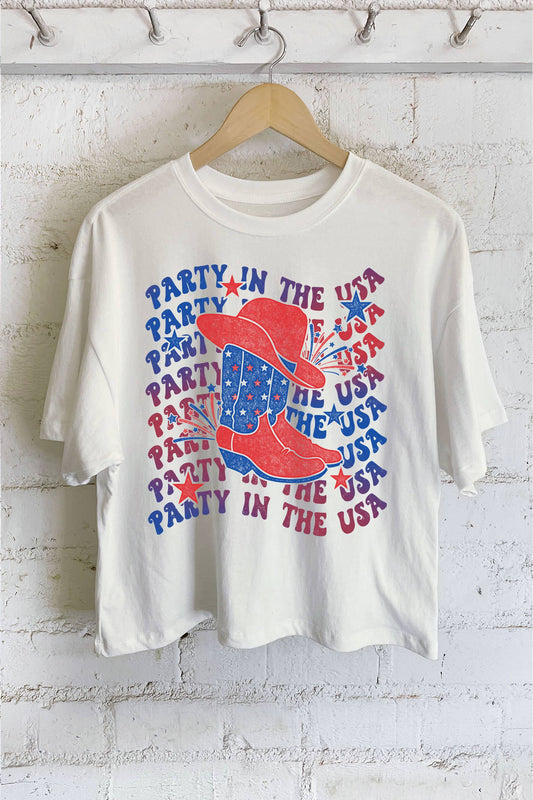 PARTY IN THE USA GRAPHIC TOP