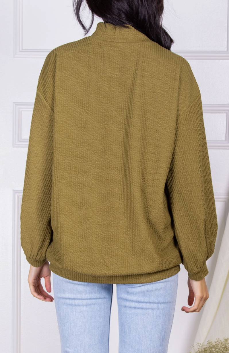 The Jackie O Textured Sweater Top