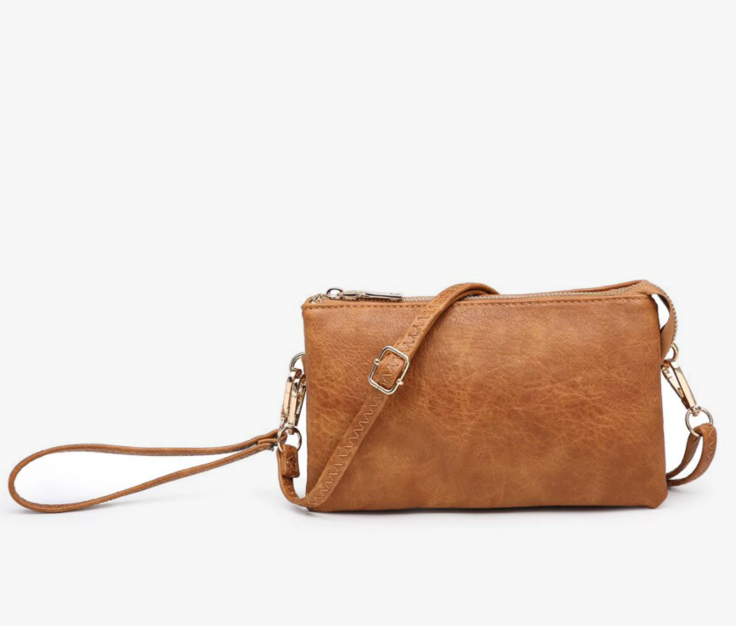 Riley Wristlet/Crossbody - Brown