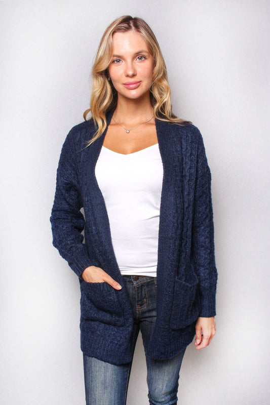 Callee Knit Cardigan - Navy