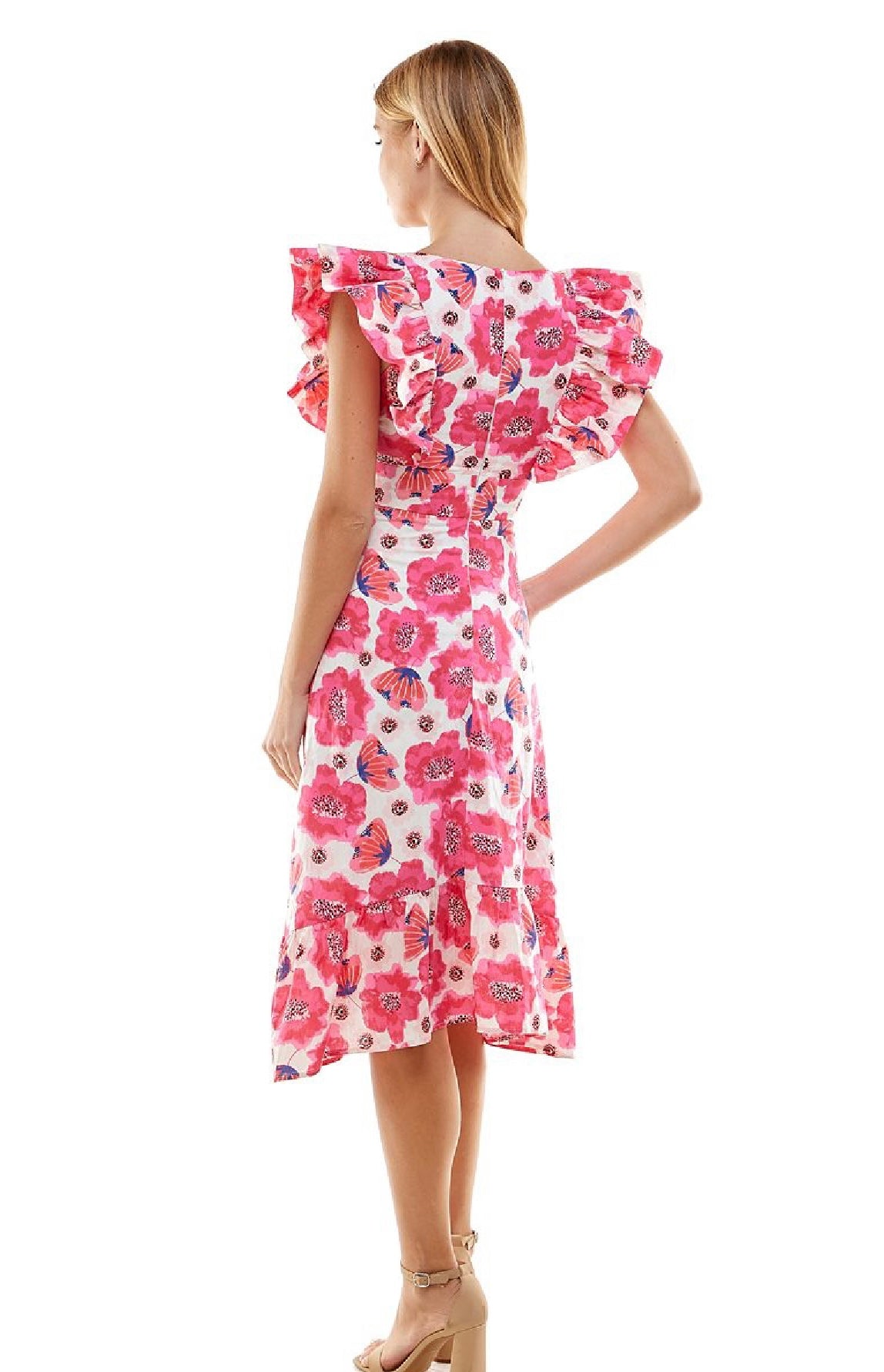 Lovely Floral Ruffle Dress