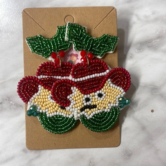 Howdy Santa Beaded Earrings