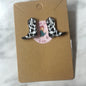 Cow Print Boot Studs - Black