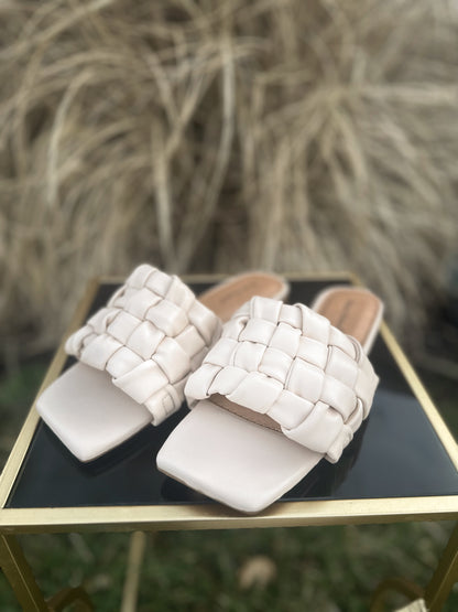 Annie Nude Braided Sandals