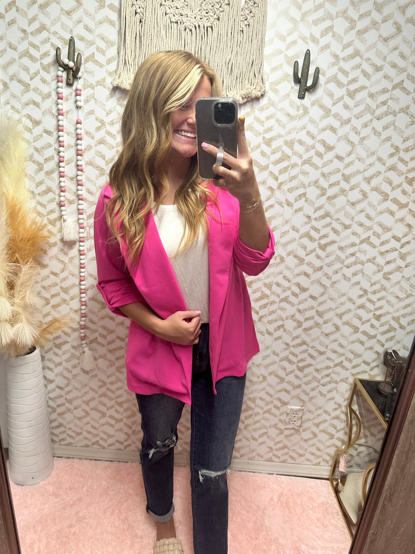 Kelsey Hot Pink Blazer