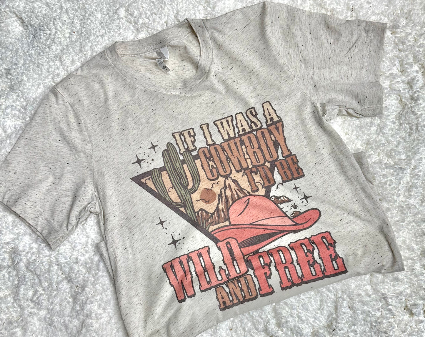If I Was A Cowboy Heathered Graphic Tee